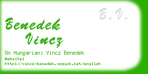 benedek vincz business card